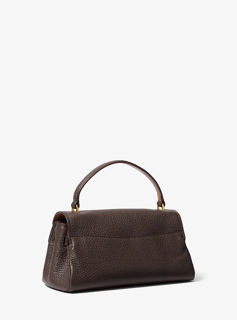 Hamilton Moderne Extra-Small Textured Leather Slouchy Crossbody Bag in CHOCOLATE | Michael Kors