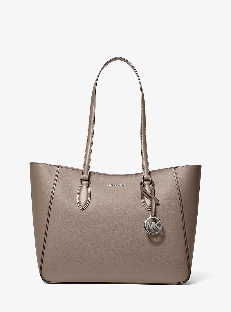 Jet Set Travel Large Smooth and Signature Logo 3-in-1 Tote Bag in MUSHROOM | Michael Kors