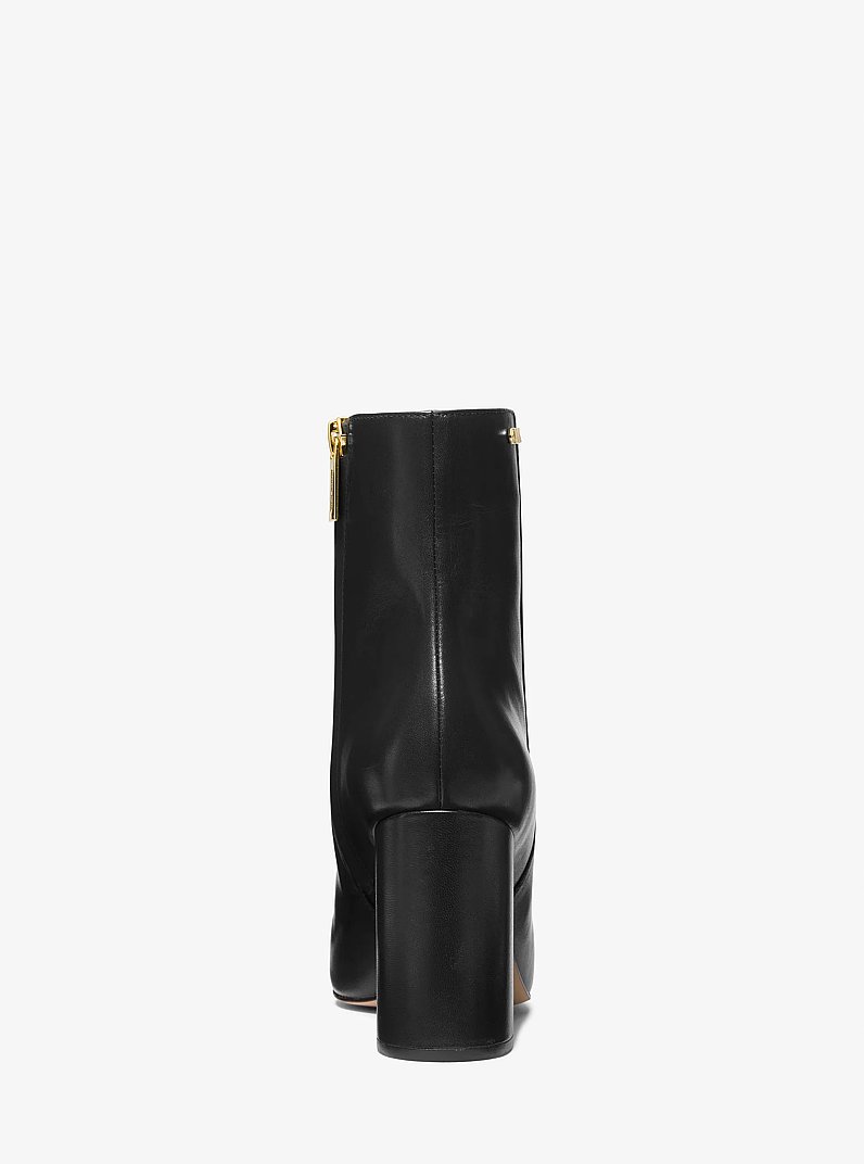 Perla Leather Ankle Boot in BLACK | Michael Kors