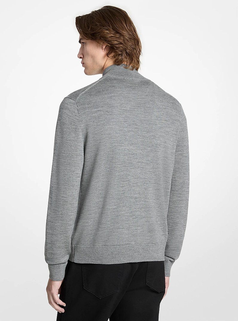 Pullover in lana a collo alto in CENERE | Michael Kors