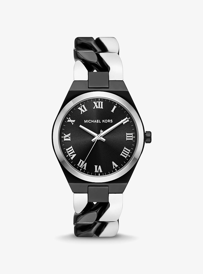 Lennox Two-Tone Watch in BLACK - Sale | Michael Kors [US]