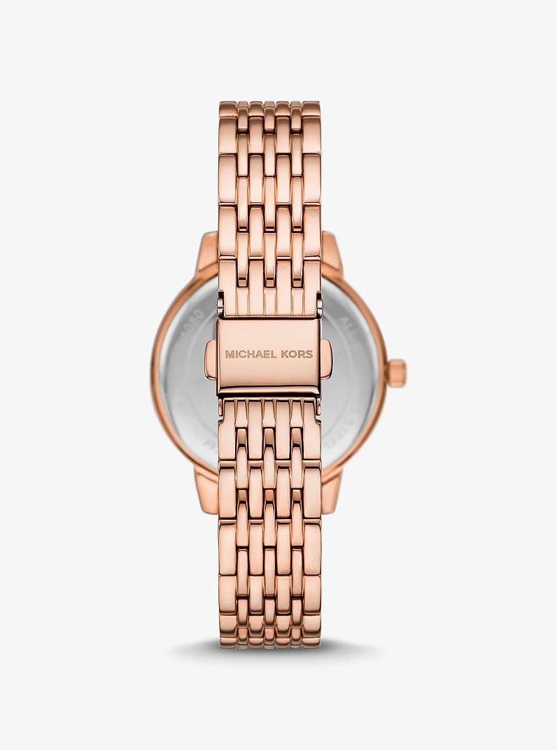 Montre Melissa de ton or rose &agrave; pav&eacute; in OR ROSE | Michael Kors