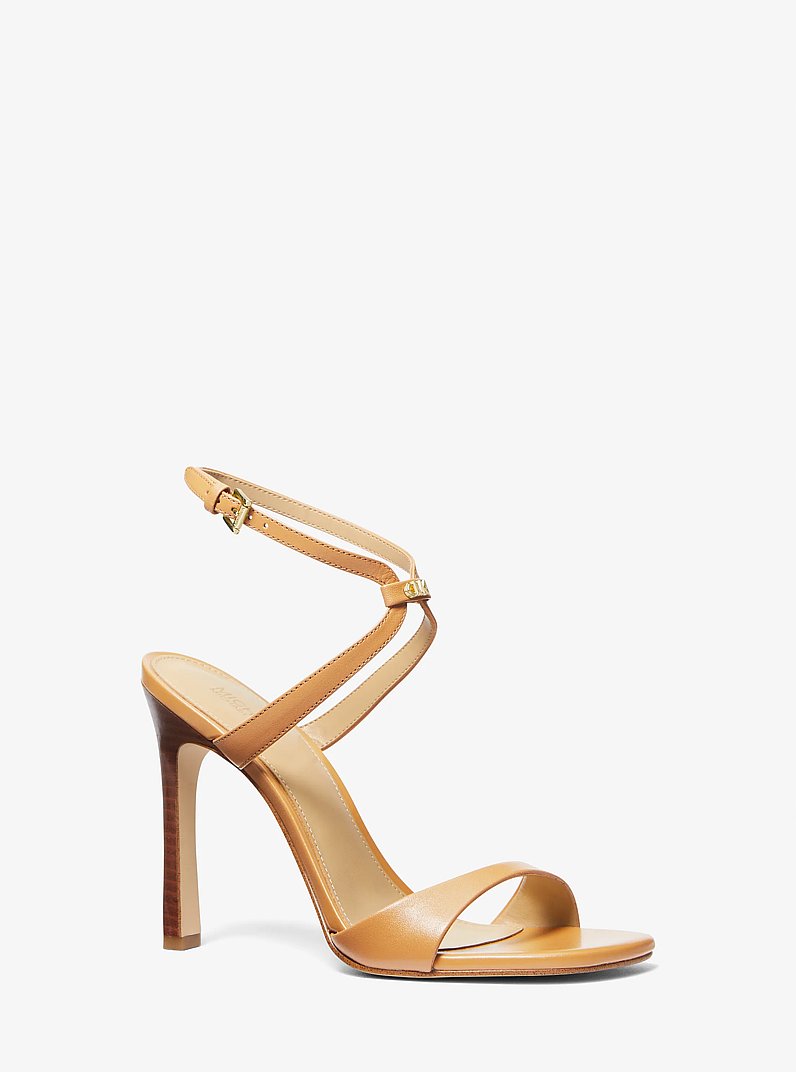 Amara Leather Sandal in PALE PEANUT | Michael Kors