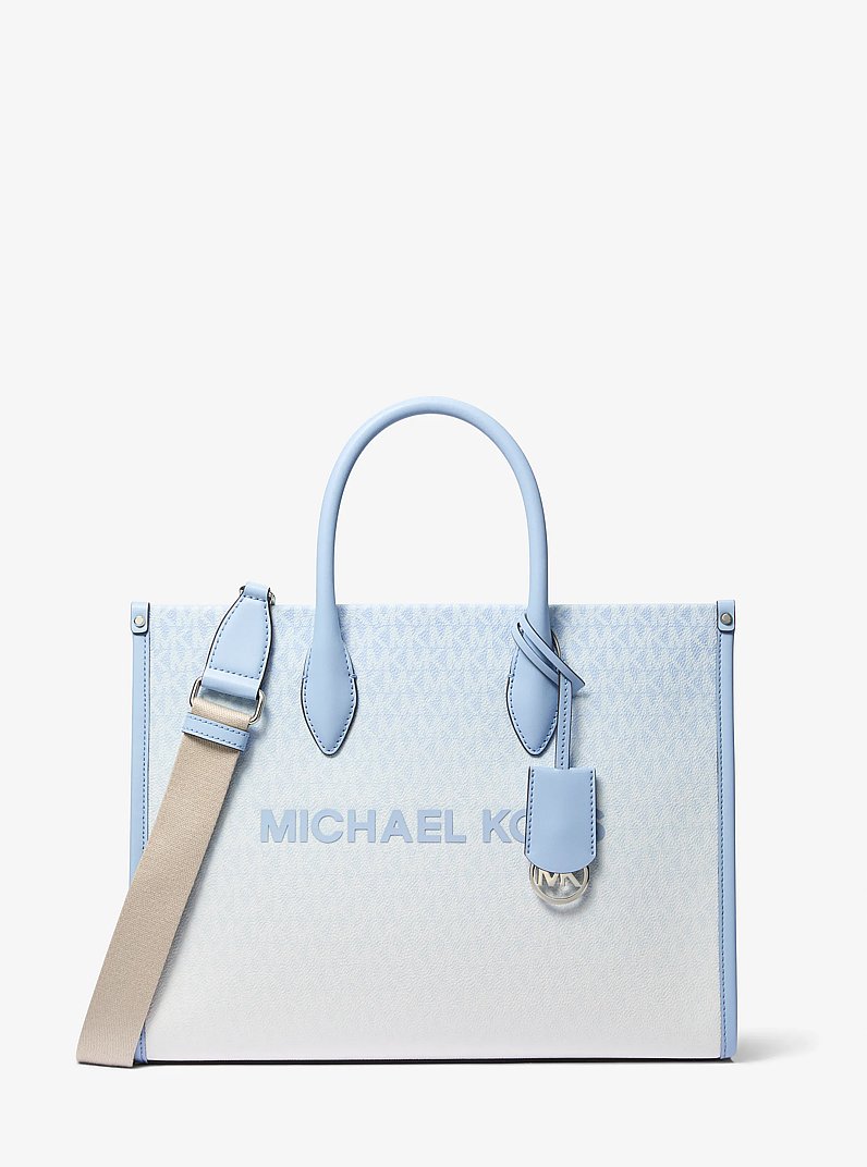 Mirella Medium Ombr&eacute; Logo Tote Bag in LIGHT SKY | Michael Kors