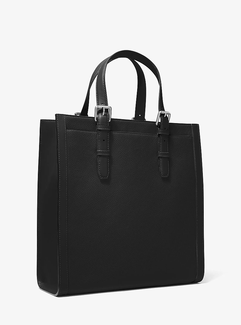 Borsa tote Hudson in pelle martellata in NERO | Michael Kors
