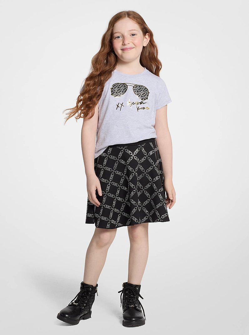 Embellished Empire Diamond Skirt in BLACK | Michael Kors