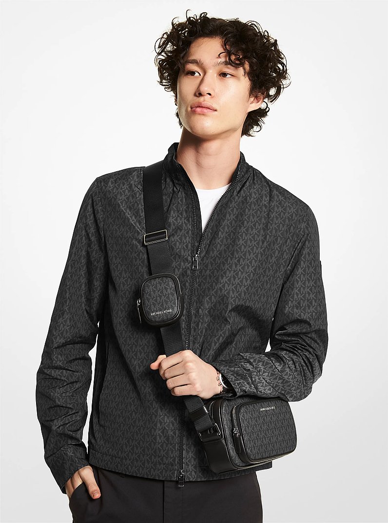 Camera bag Hudson con logo e pochette in NERO | Michael Kors