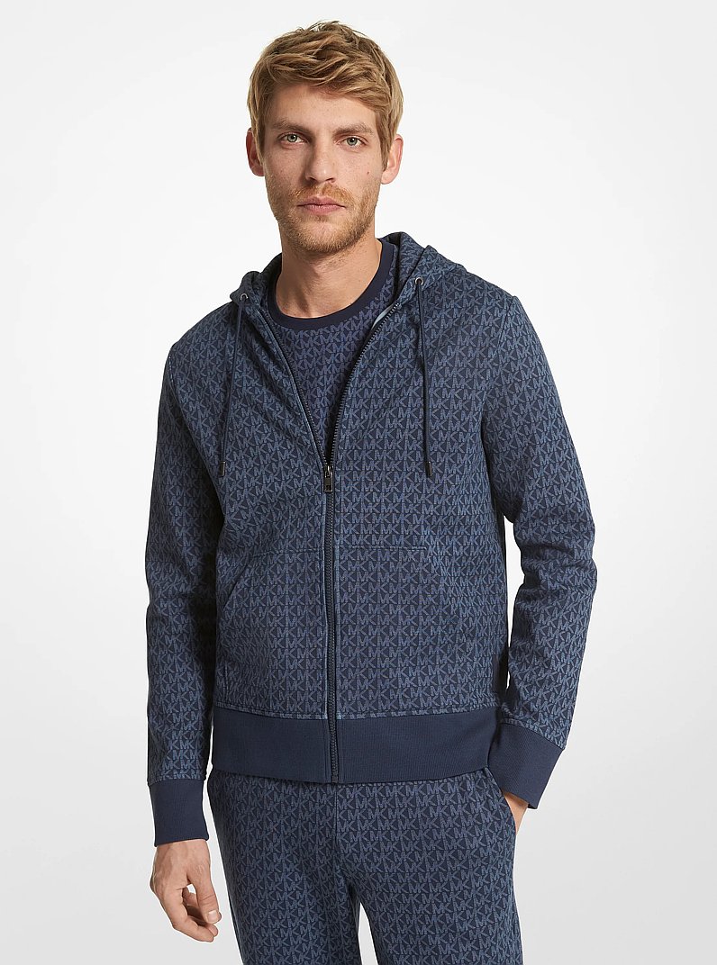 Logo Cotton Blend Zip-Up Hoodie | Michael Kors [US]