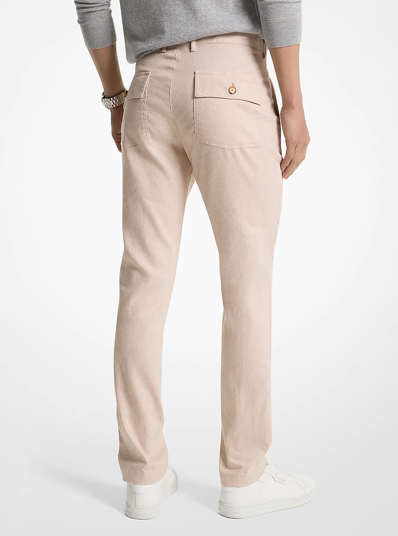 Linen Blend Pants in KHAKI | Michael Kors