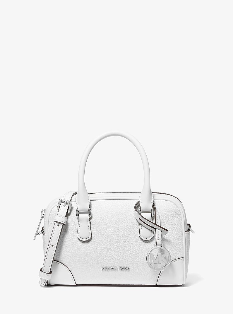 Thompson Extra-Small Pebbled Leather Satchel in OPTIC WHITE | Michael Kors