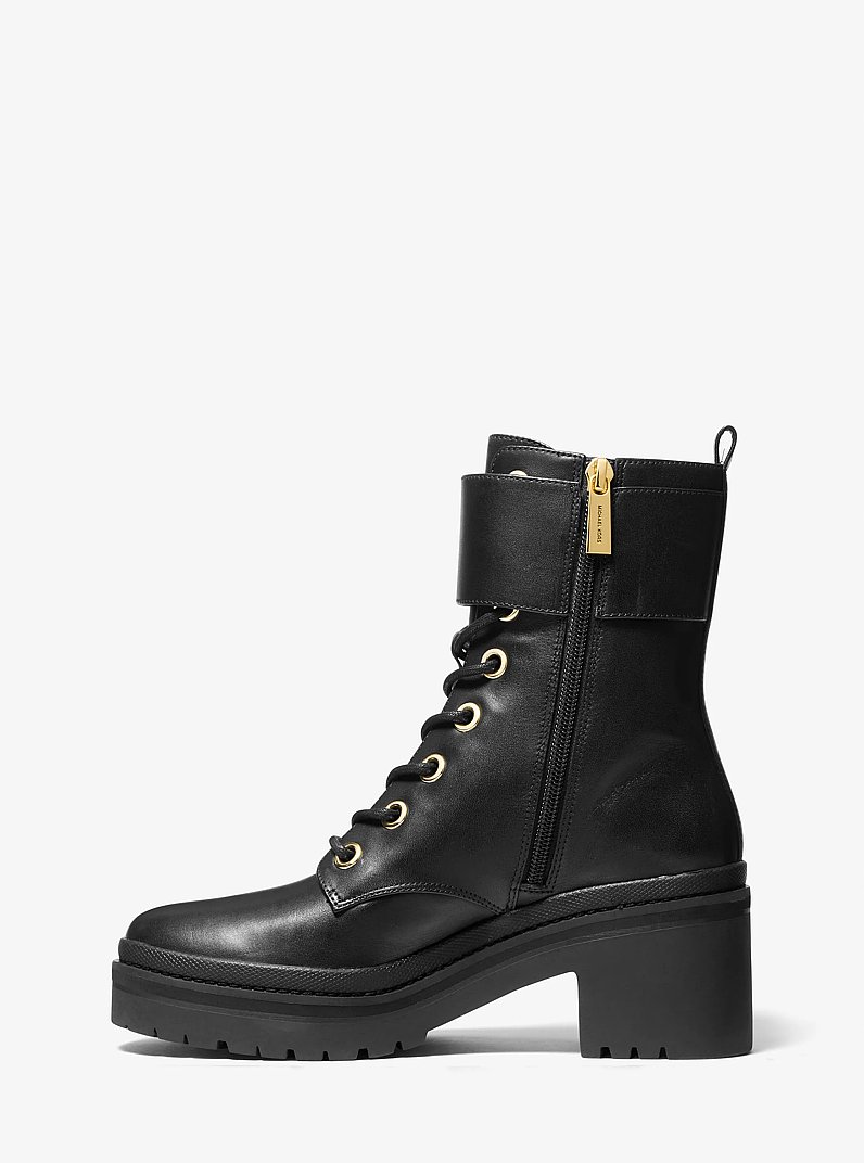 Schn&uuml;rstiefel Rory aus Leder in SCHWARZ | Michael Kors