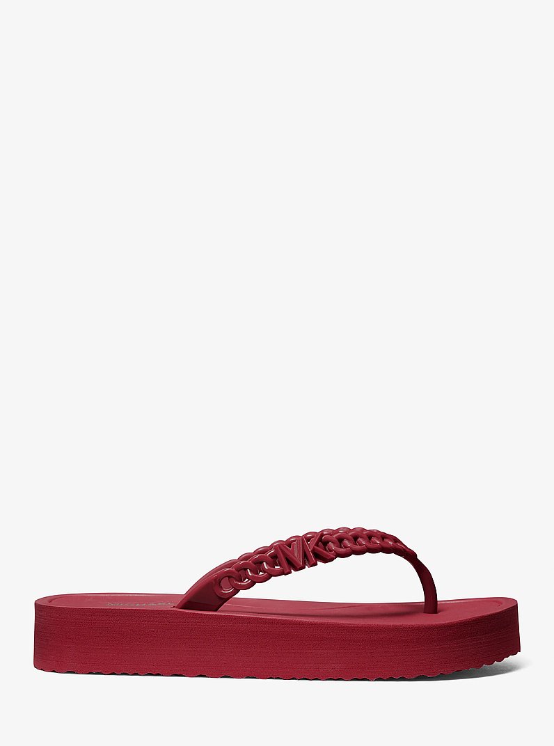 Zaza Platform Flip Flop in DEEP RED | Michael Kors
