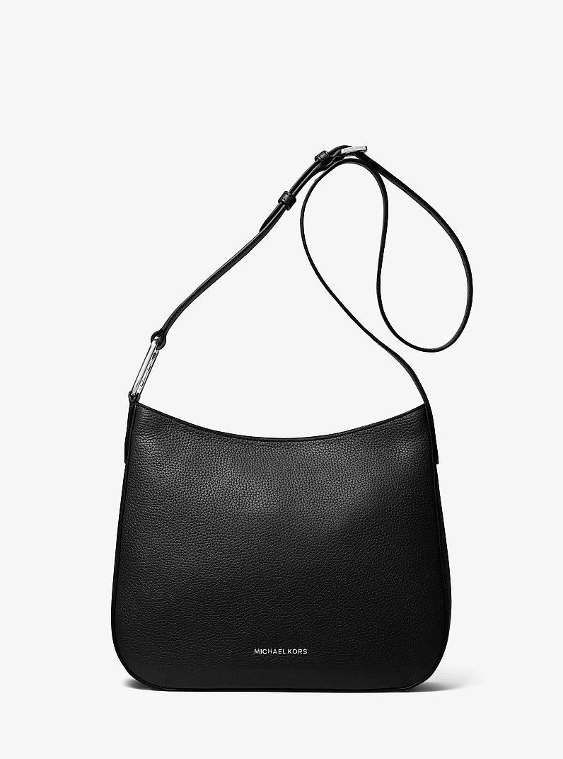 Kensington Large Pebbled Leather Crossbody Bag in BLACK | Michael Kors