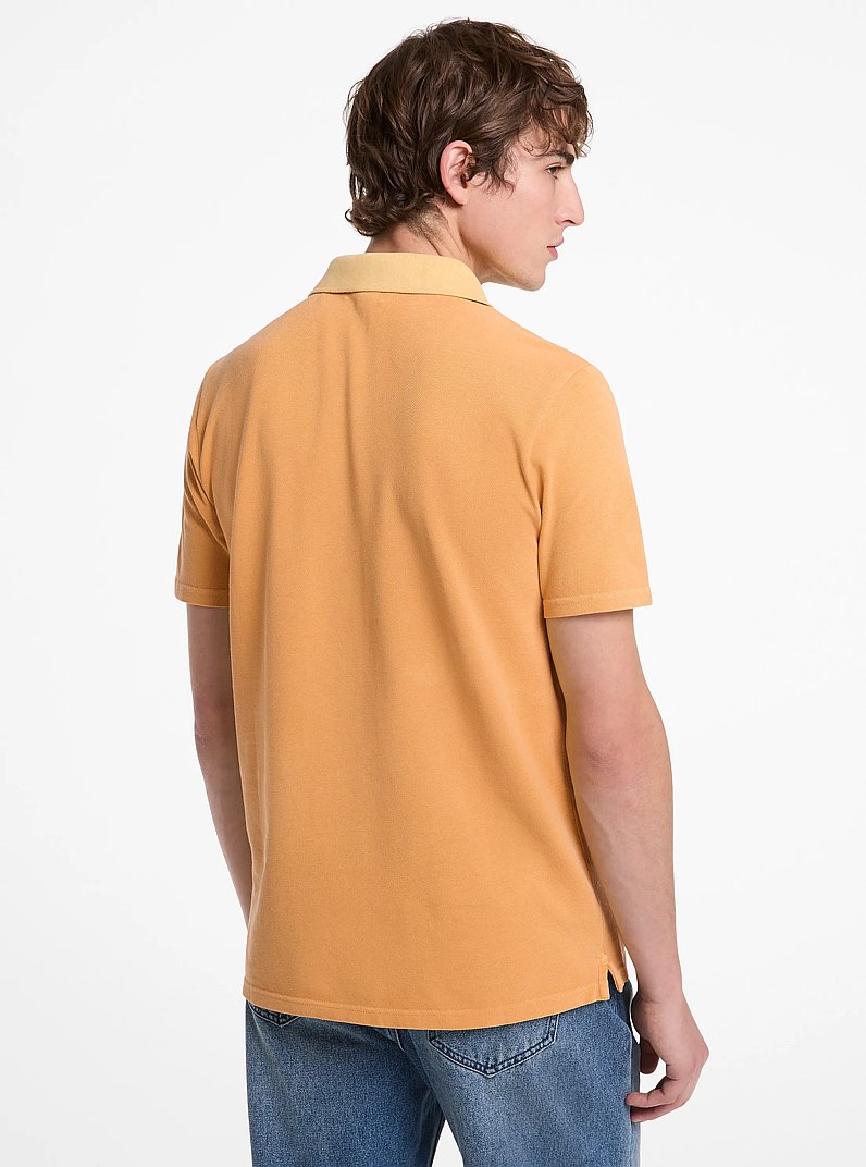 Polo en piqu&eacute; de coton in ORANGE POP | Michael Kors