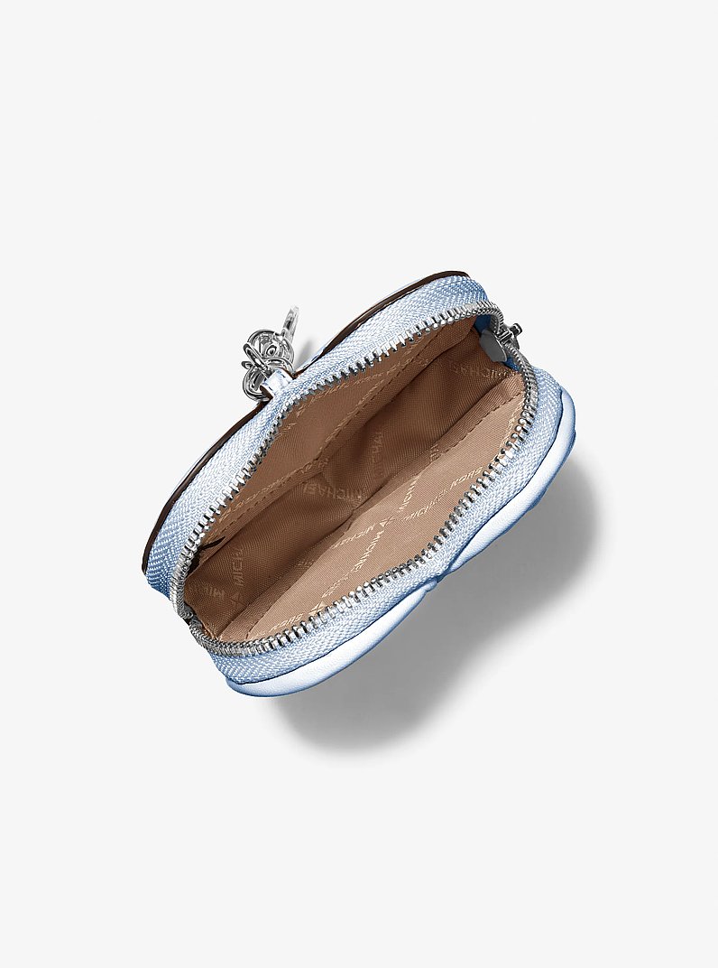 Jet Set Travel Matelass&eacute; Heart Coin Pouch in PALE OCEAN | Michael Kors