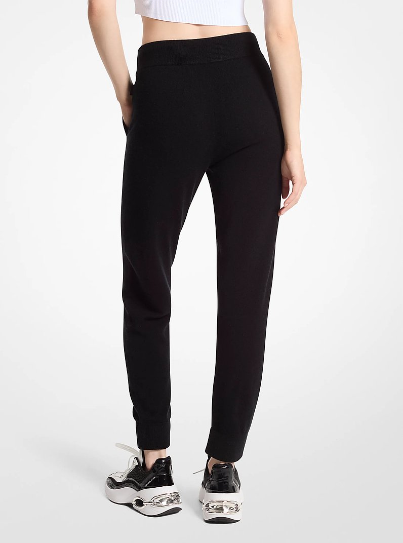 Wool and Cashmere Blend Joggers in BLACK | Michael Kors