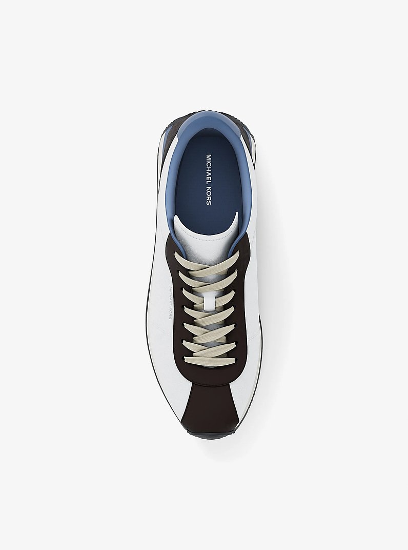 Rhodes Mixed-Media Trainer in FRCH BLU MLT | Michael Kors