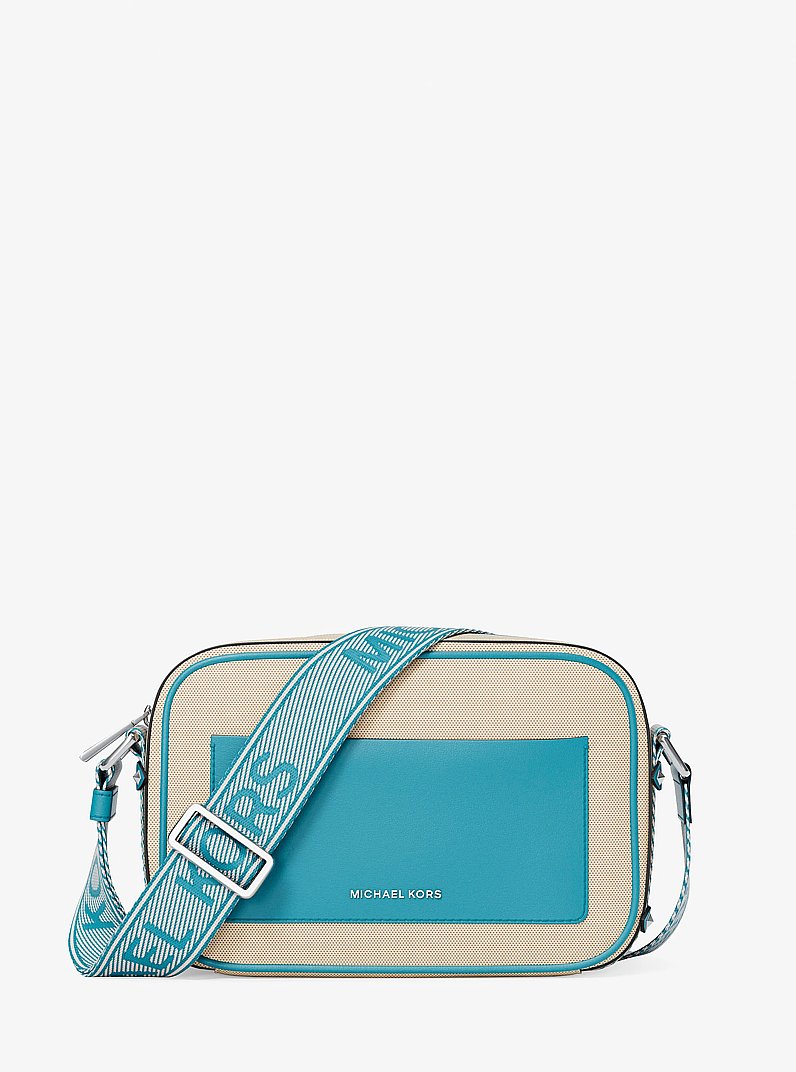 Borsa a tracolla Maeve grande in tela in BLU MILOS | Michael Kors
