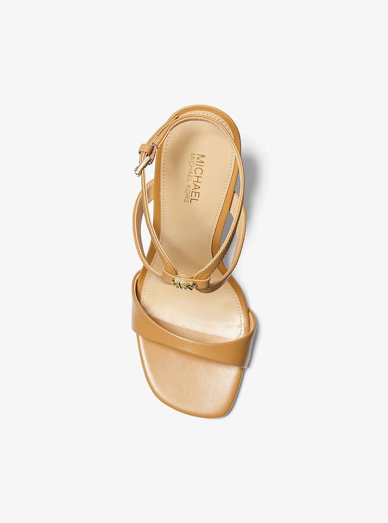 Amara Leather Sandal in PALE PEANUT | Michael Kors