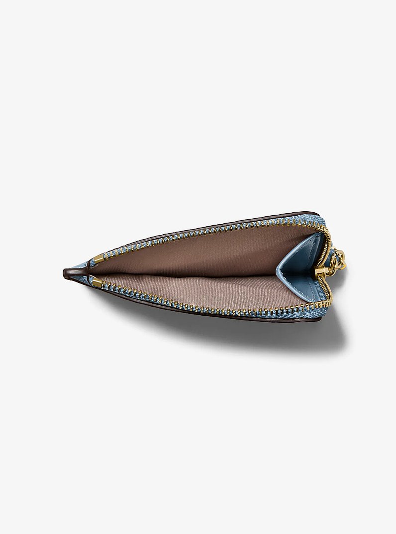 Petite pochette-bracelet avec &eacute;tui pour cartes Jet Set en cuir grain&eacute; in CHAMBRAI | Michael Kors