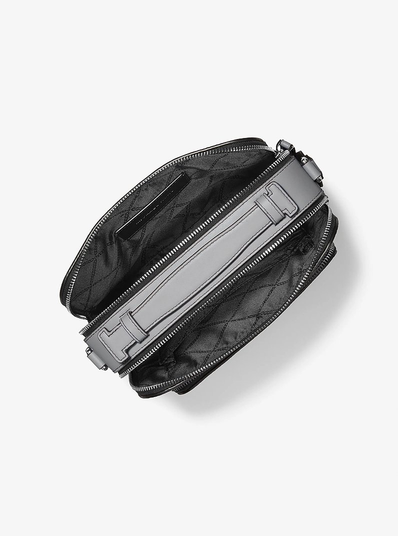 Hudson Pebbled Leather Crossbody Bag in DOVE | Michael Kors