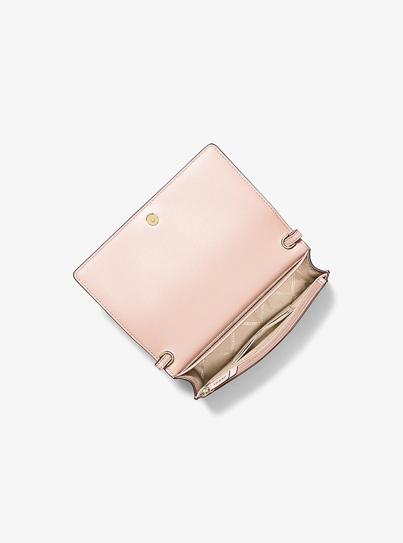 Jet Set Medium Pebbled Leather Crossbody Bag in SOFT PINK | Michael Kors