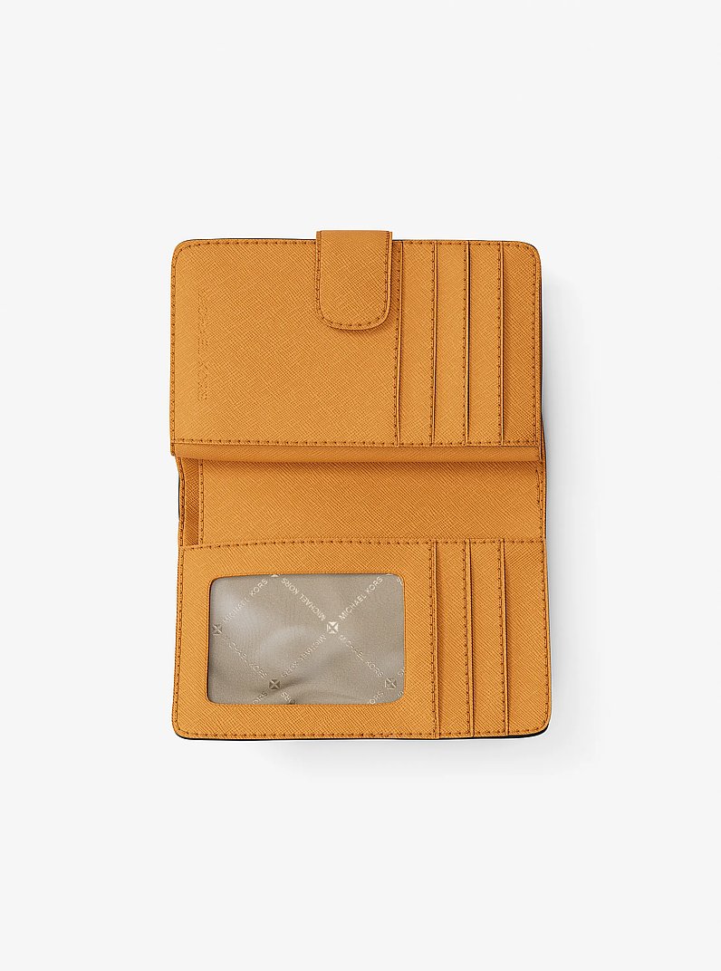Medium Crossgrain Leather Wallet in RADIANT ORANGE | Michael Kors