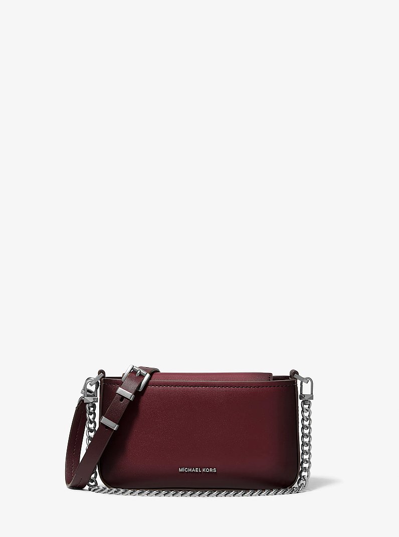 Bandolera Bryant peque&ntilde;a transformable de piel curtida in GUINDA | Michael Kors