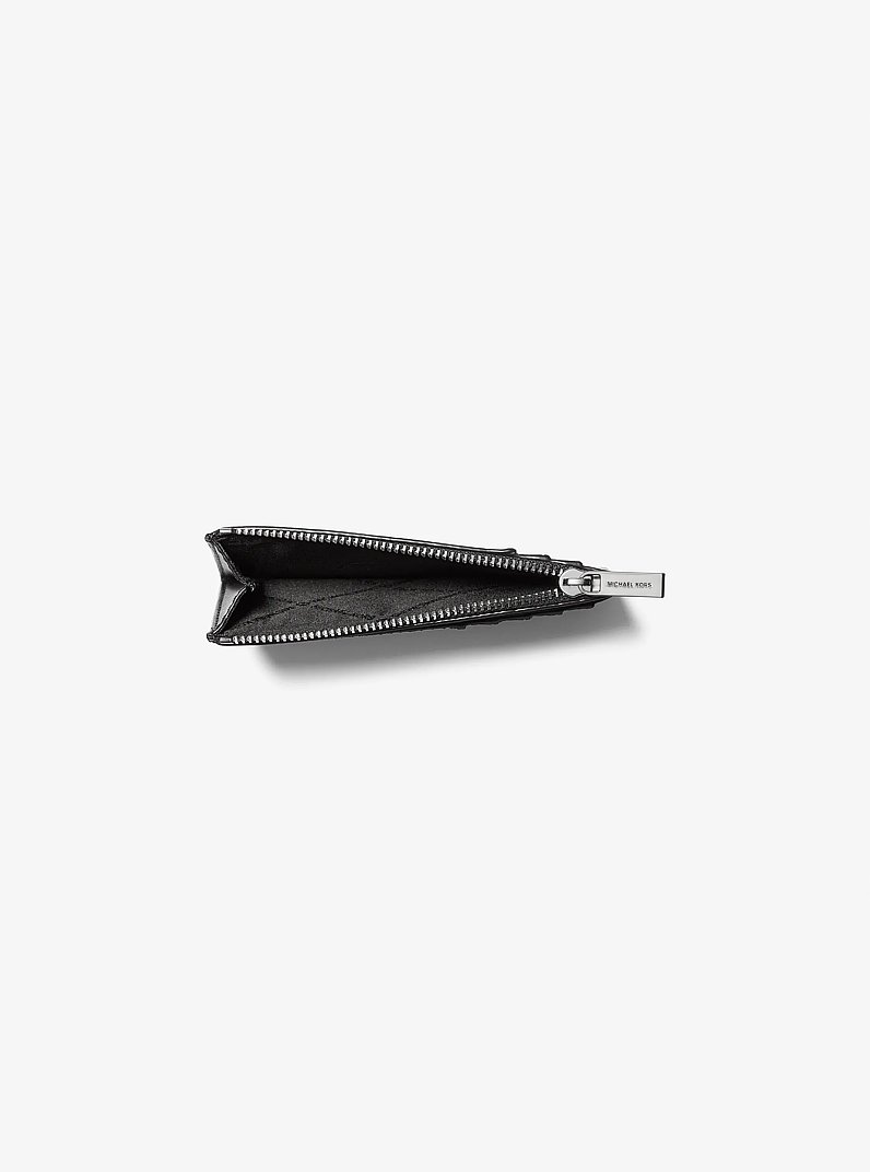Cooper Slim Signature Logo Zip Wallet in BLACK | Michael Kors