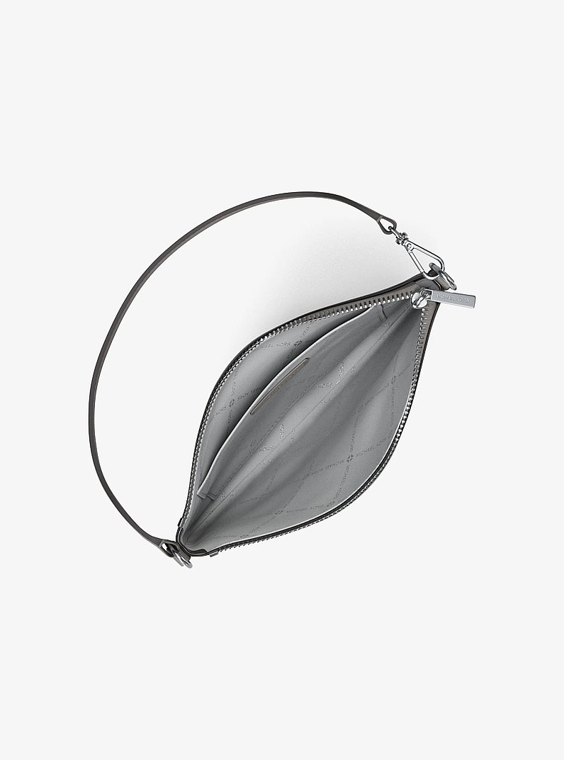 Petite pochette-bracelet Jet Set convertible en cuir grain&eacute; in GRIS PERLE | Michael Kors