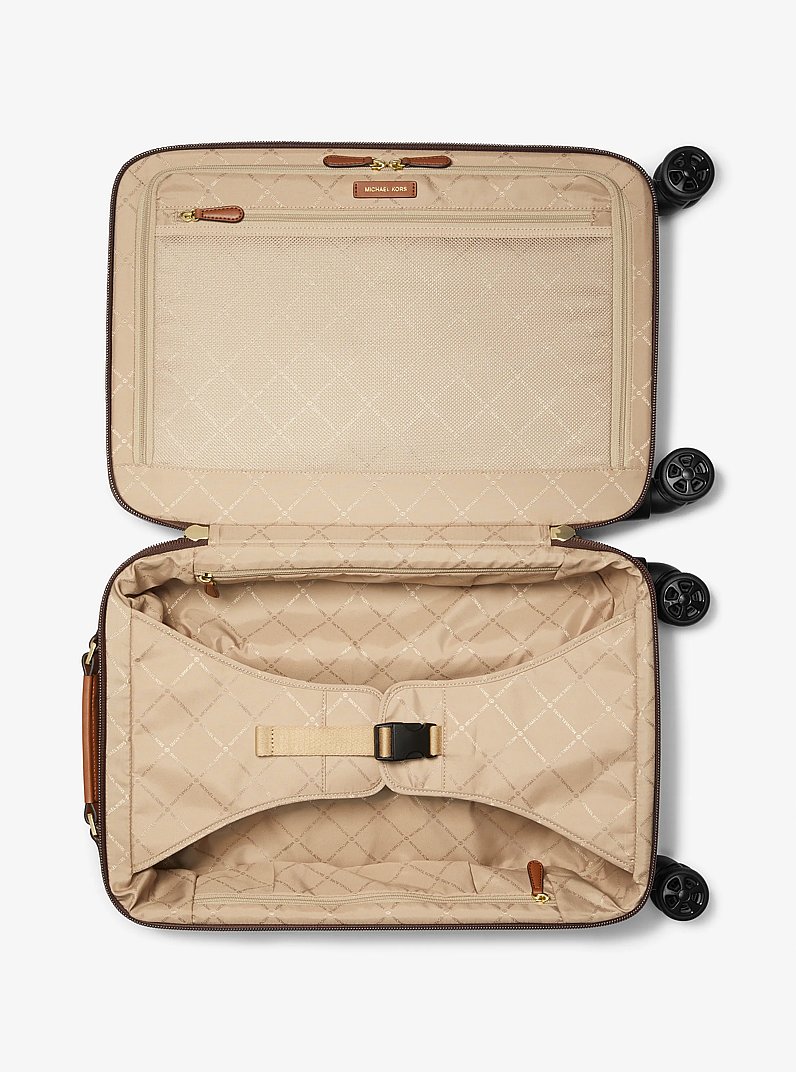 Small Signature Logo Suitcase in BROWN | Michael Kors