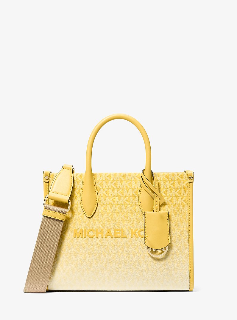 Mirella Small Ombr&eacute; Signature Logo Crossbody Bag in DAISY YELLOW | Michael Kors