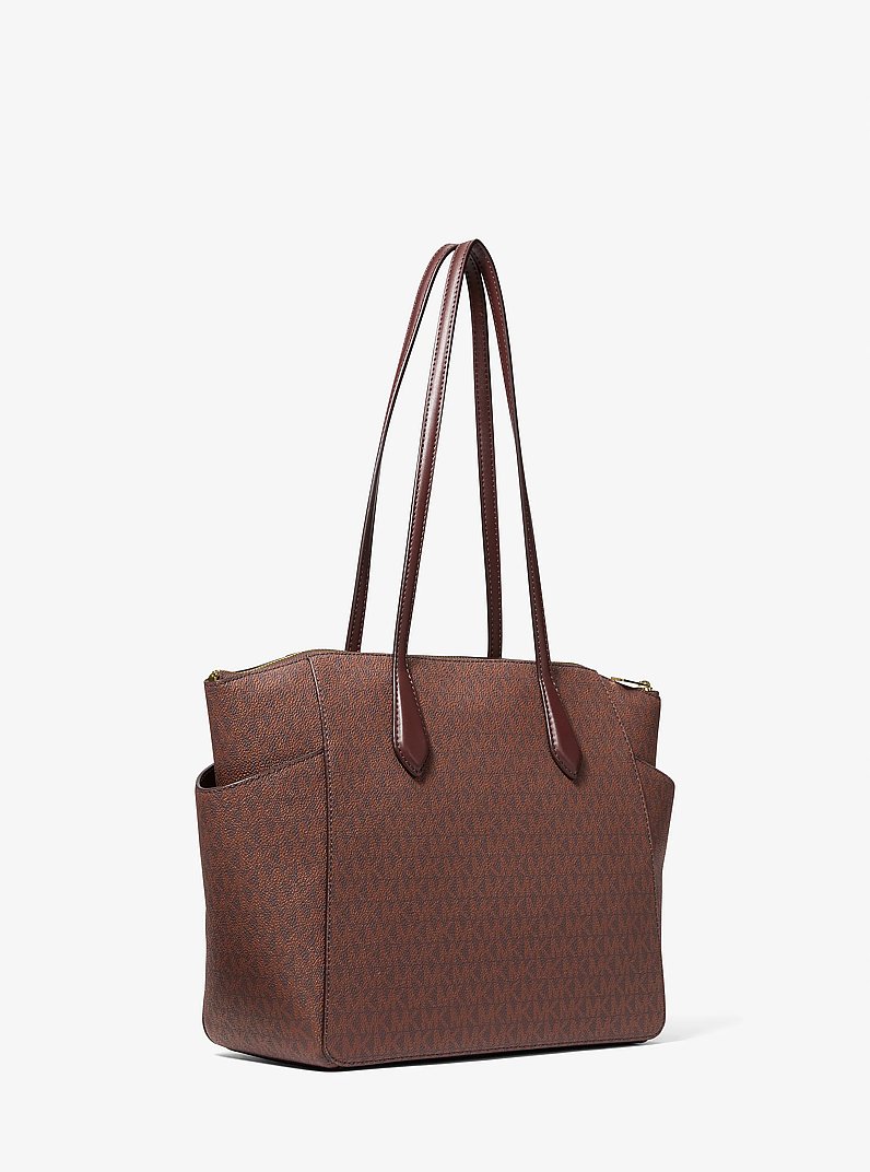 Sac fourre-tout Marilyn de taille moyenne &agrave; logo Signature in NOIX DE MUSCADE | Michael Kors