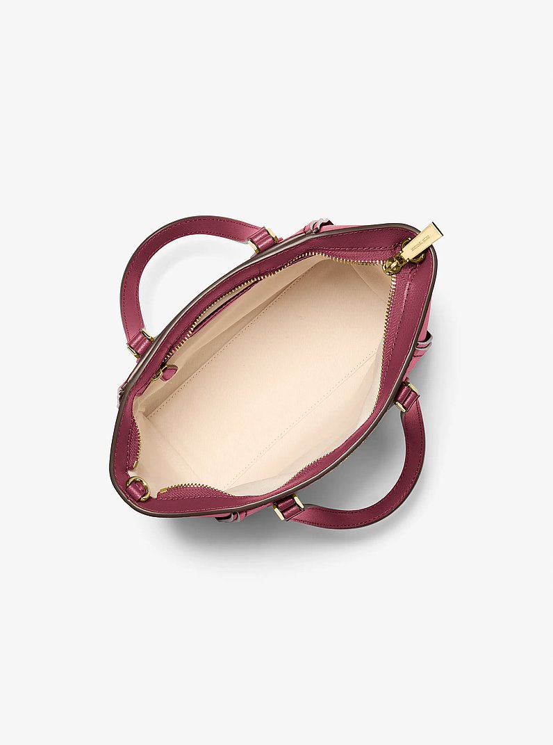 Taryn Small Leather Convertible Crossbody Bag in MULBERRY | Michael Kors