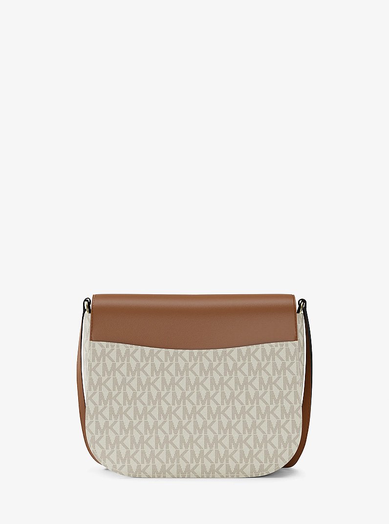 Emilia Small Signature Logo Saddle Crossbody Bag