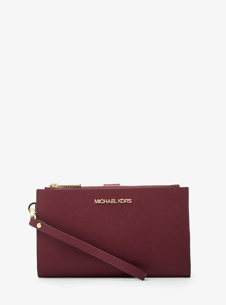 Jet Set Large Leather Smartphone Wristlet Wallet - thumbnail 6