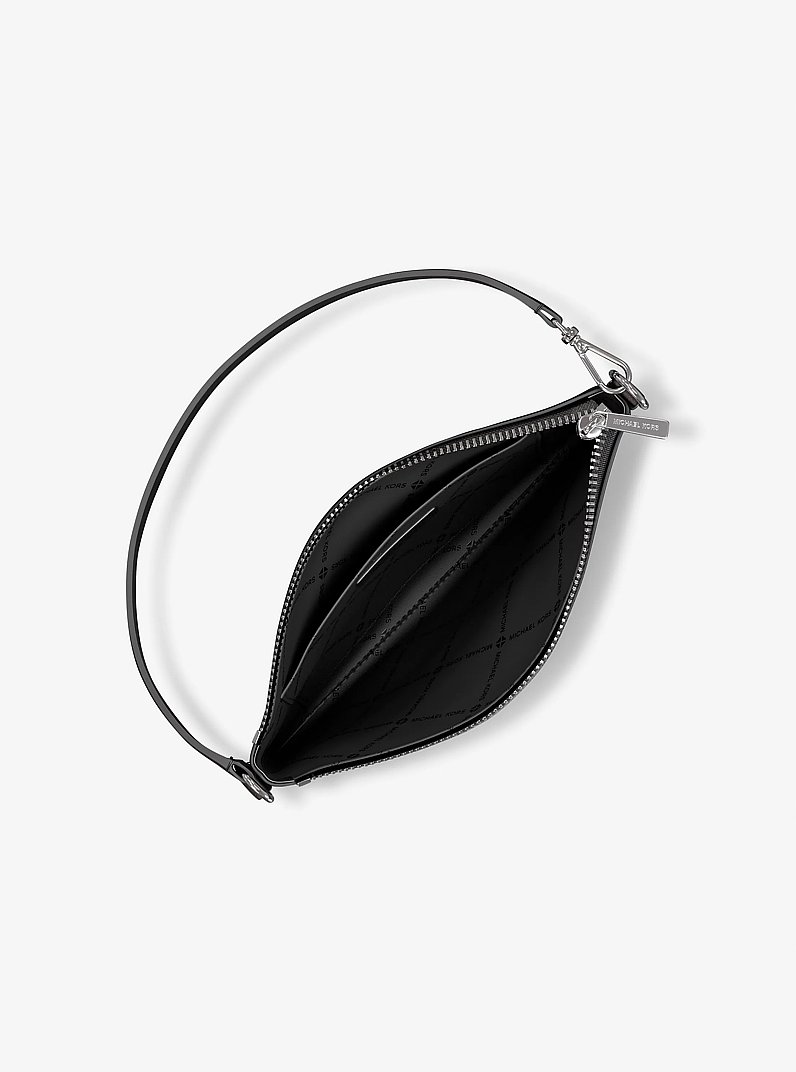 Bolso de pulsera Jet Set peque&ntilde;o convertible de piel granulada in NEGRO | Michael Kors
