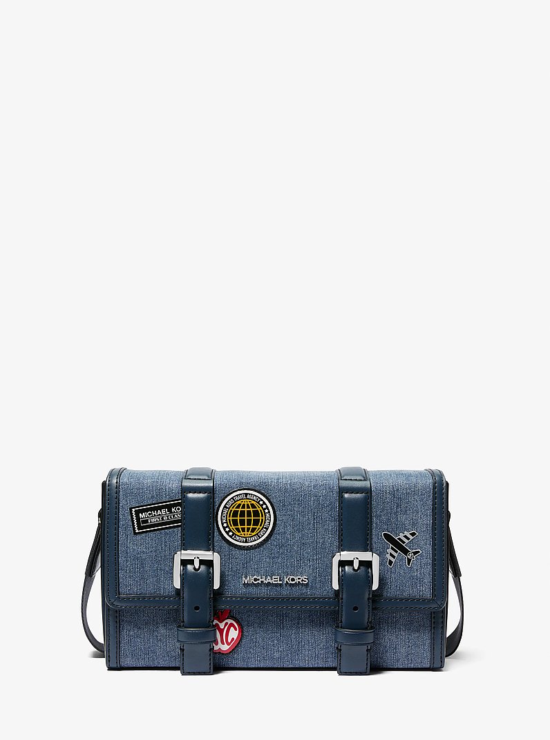 Cooper Embellished Denim Trunk Crossbody Bag in DENIM | Michael Kors