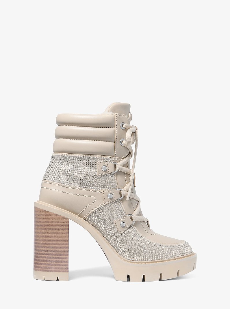 Asher Crystal Embellished Boot in BONE | Michael Kors