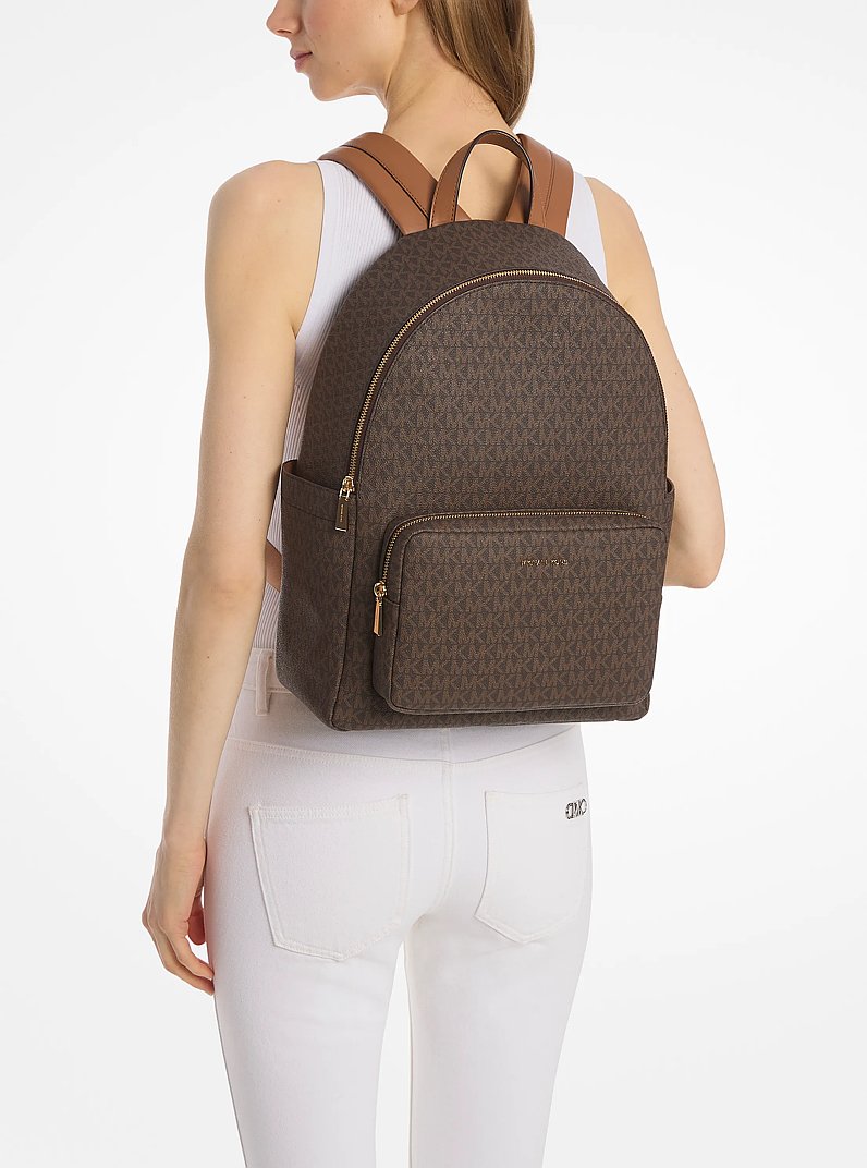 Tanner Large Signature Logo Backpack in BRN/ACORN | Michael Kors