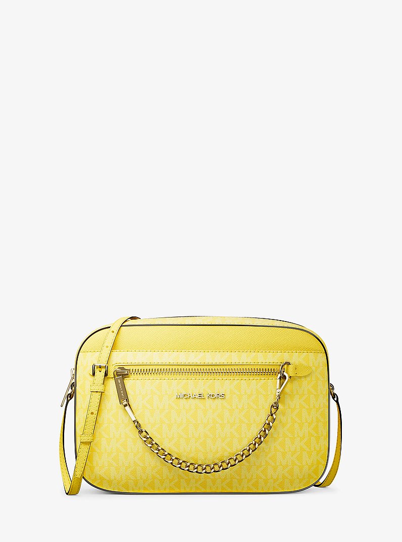 Jet Set Large Logo Crossbody Bag in DAISY YELLOW - Sale | Michael