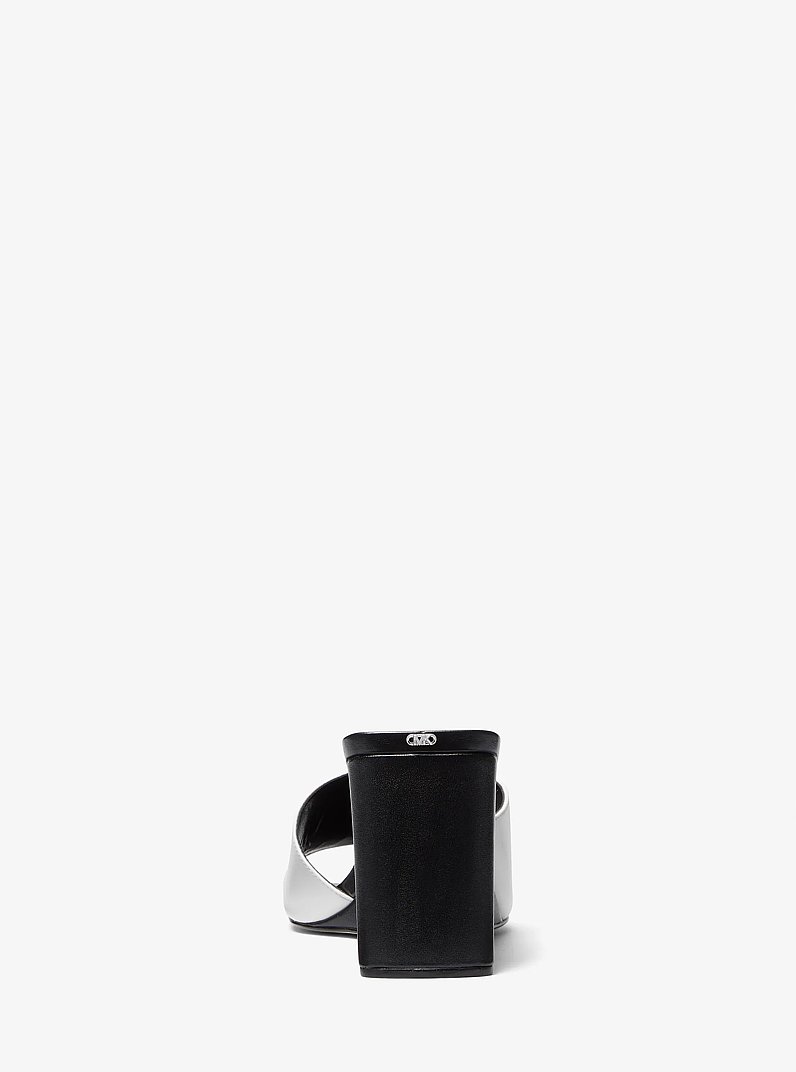Merriam Leather Wedge Sandal in OPTIC WHITE | Michael Kors