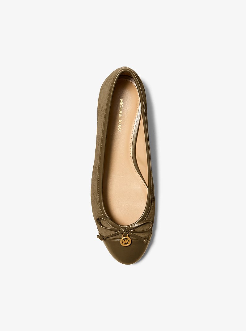 Ballerina Piper Flex in pelle scamosciata con logo in LODEN | Michael Kors