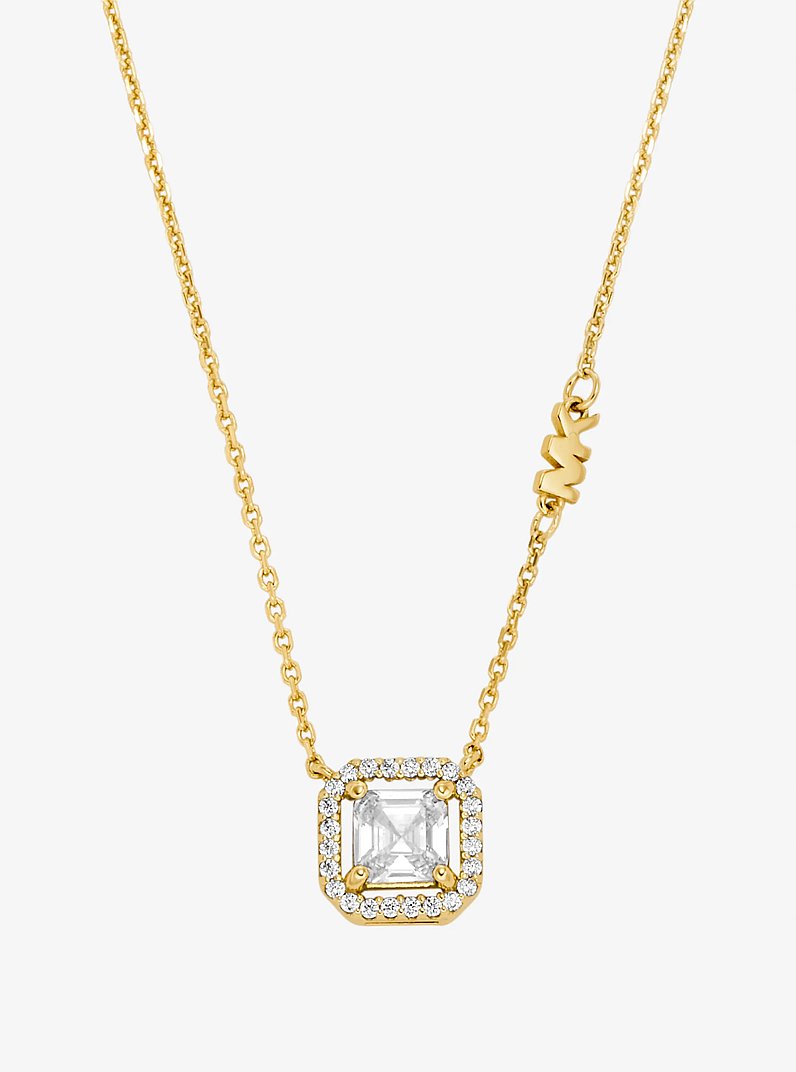 Precious Metal-Plated Sterling Silver Pav&eacute; Necklace in GOLD | Michael Kors