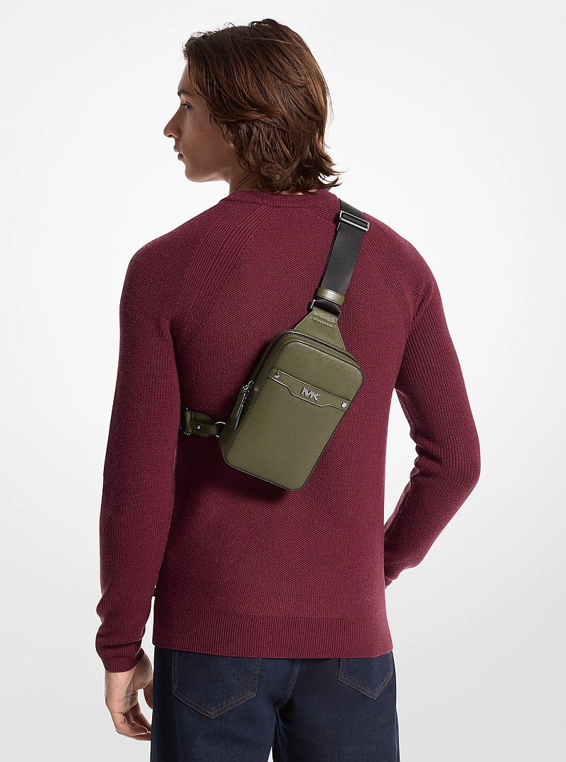 Rivington Leather Sling Pack in OLIVE - Sale | Michael Kors [US]