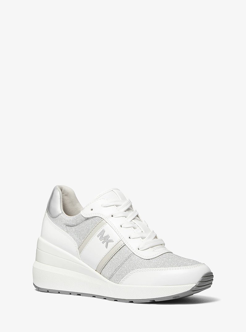 Mabel Glitter Chain-Mesh Trainer