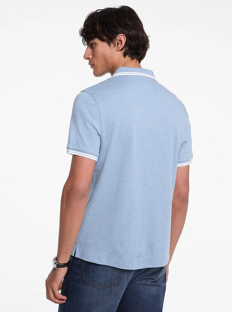 Polo Greenwich de algod&oacute;n in CHAMBRAY JASPEADO | Michael Kors