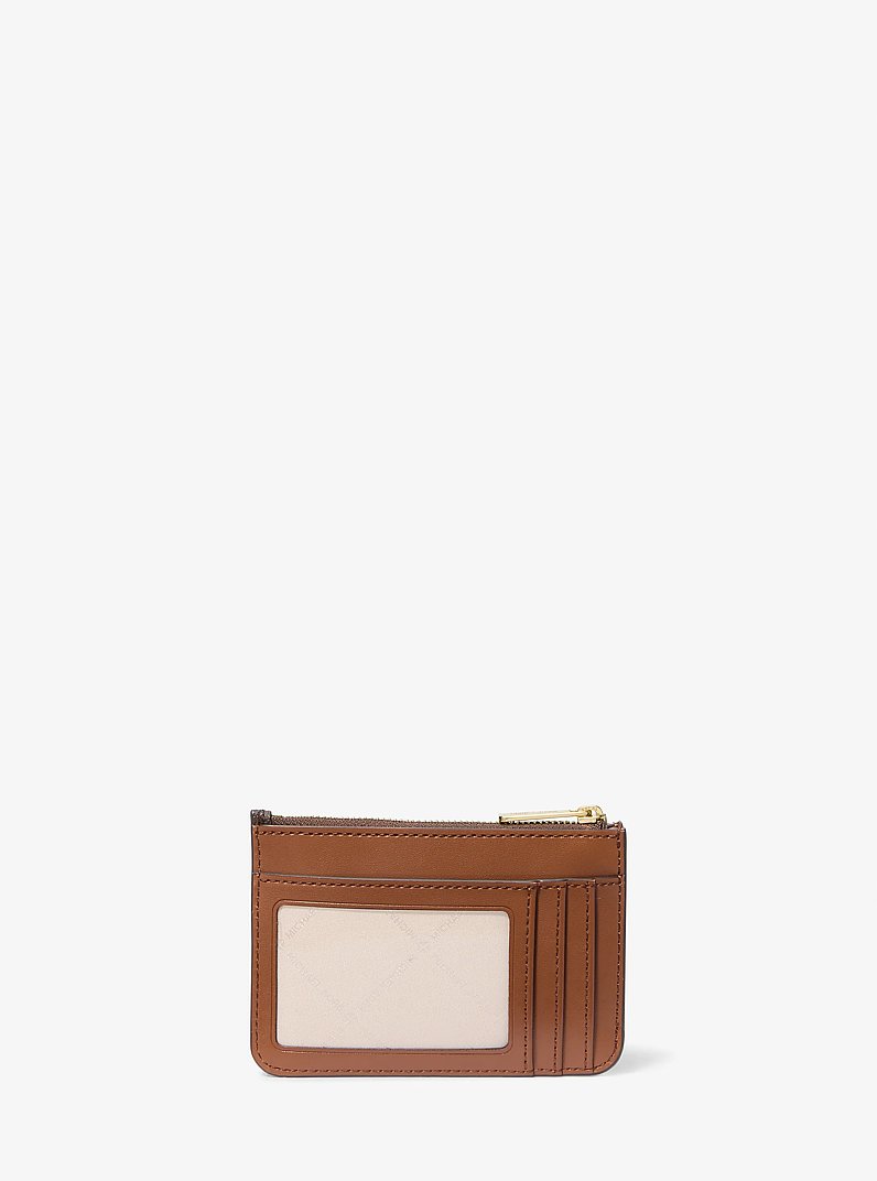 Monedero Jet Set Travel peque&ntilde;o con logotipo in MARR&Oacute;N | Michael Kors