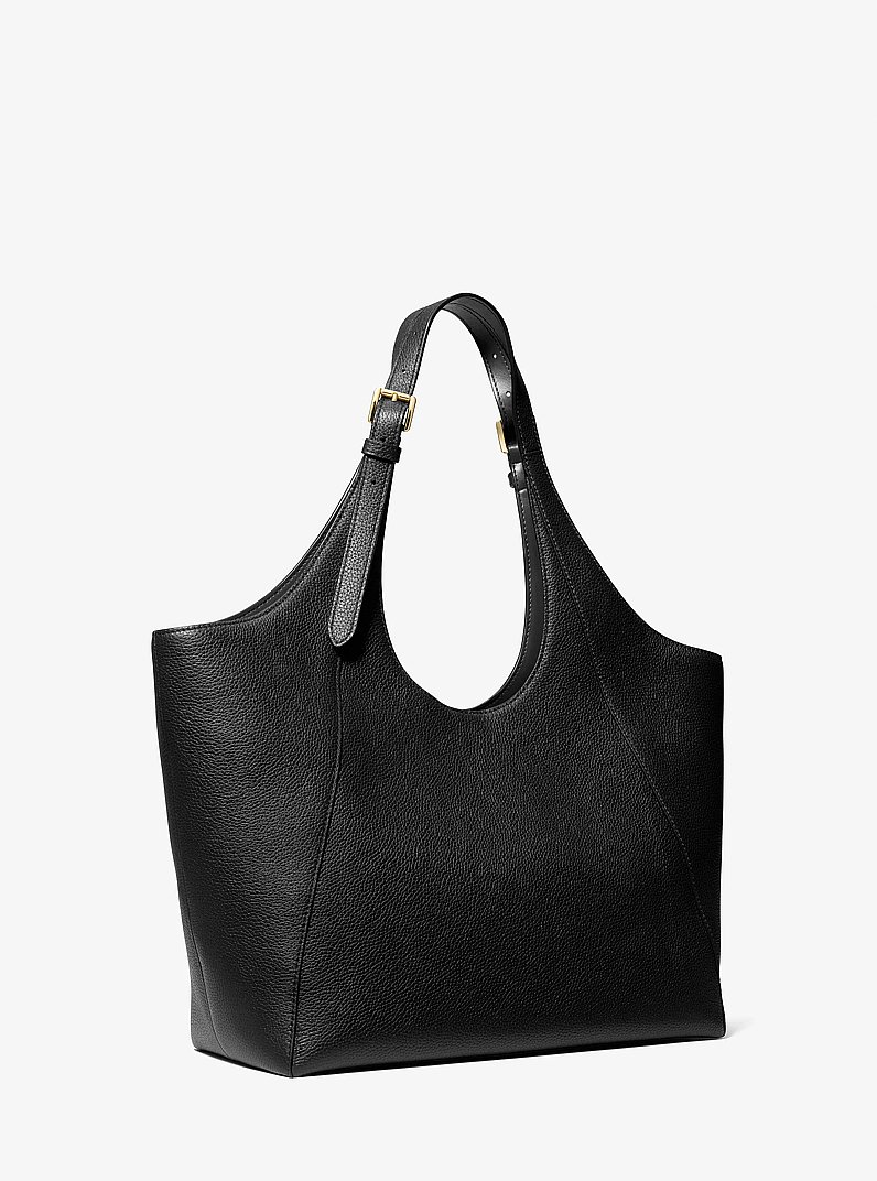 Bernie Large Pebbled Leather Tote Bag in NEGRO | Michael Kors