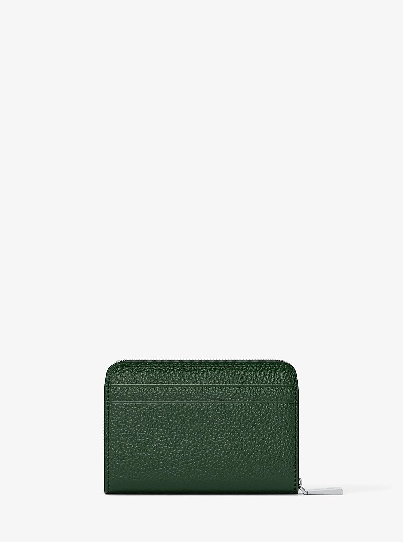 Jet Set Small Pebbled Leather Zip-Around Card Case